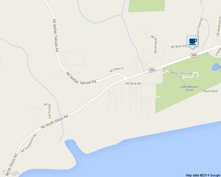 map of restaurants, bars, coffee shops, grocery stores, and more near 11 Northeast Boad Haven Road in Belfair
