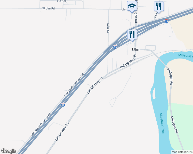 map of restaurants, bars, coffee shops, grocery stores, and more near 38 Old US Highway 91 in Cascade