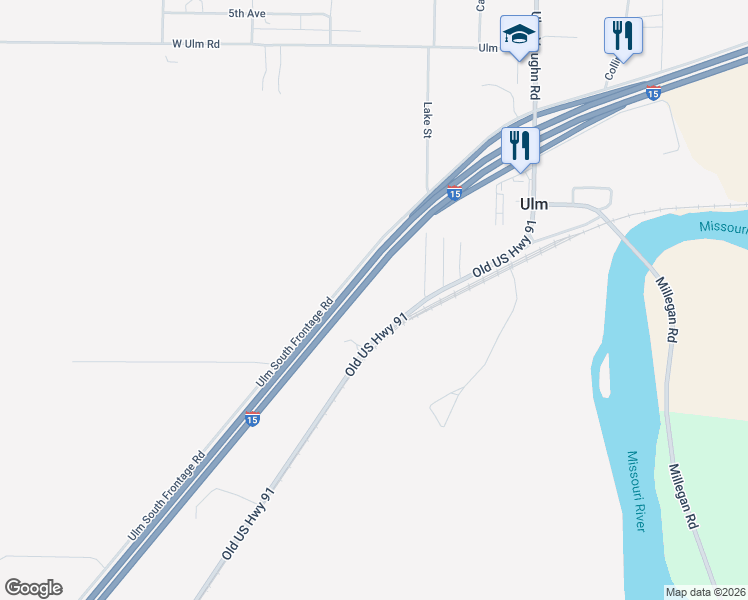 map of restaurants, bars, coffee shops, grocery stores, and more near 38 Old US Highway 91 in Cascade