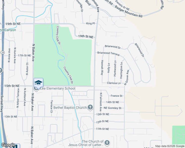 map of restaurants, bars, coffee shops, grocery stores, and more near 1510 Eastmont Avenue in East Wenatchee