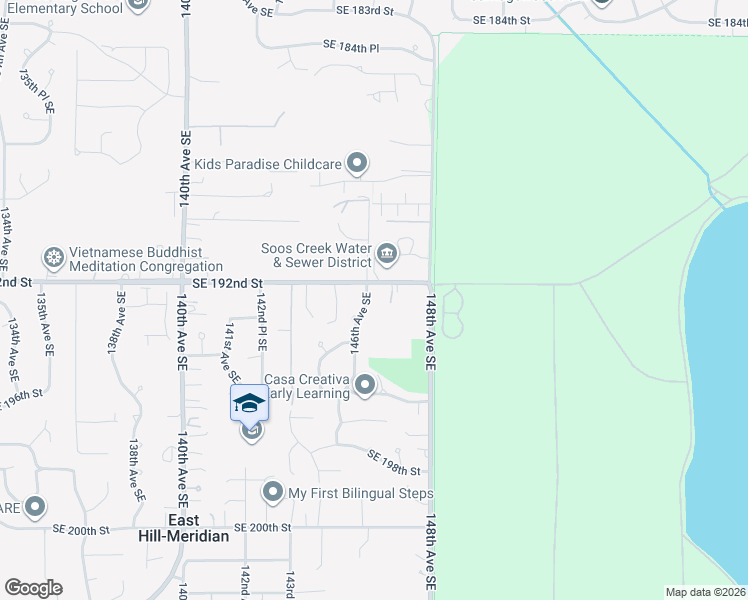 map of restaurants, bars, coffee shops, grocery stores, and more near 19218 146th Avenue Southeast in Renton