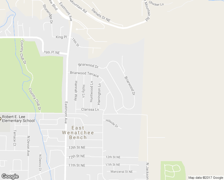 map of restaurants, bars, coffee shops, grocery stores, and more near 831 Briarwood Terrace in East Wenatchee