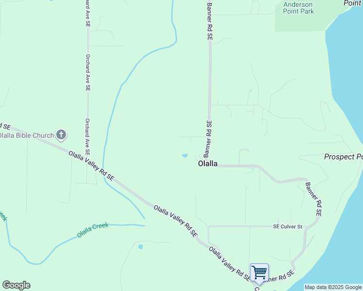 map of restaurants, bars, coffee shops, grocery stores, and more near 12716 Banner Road Southeast in Olalla