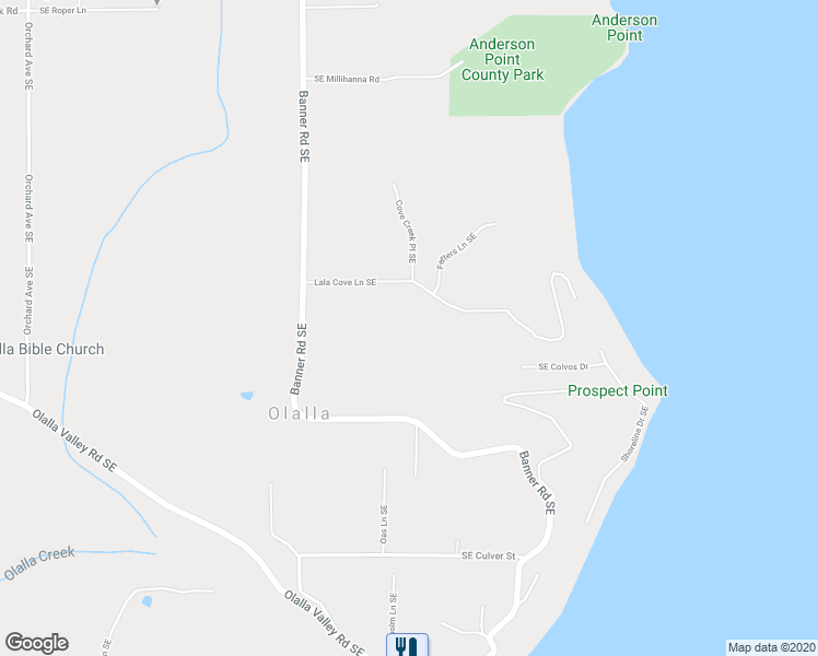 map of restaurants, bars, coffee shops, grocery stores, and more near 12737 Lala Cove Lane Southeast in Olalla