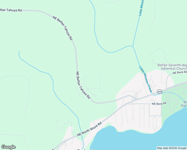map of restaurants, bars, coffee shops, grocery stores, and more near 130 Northeast Rainbow Place North in Belfair