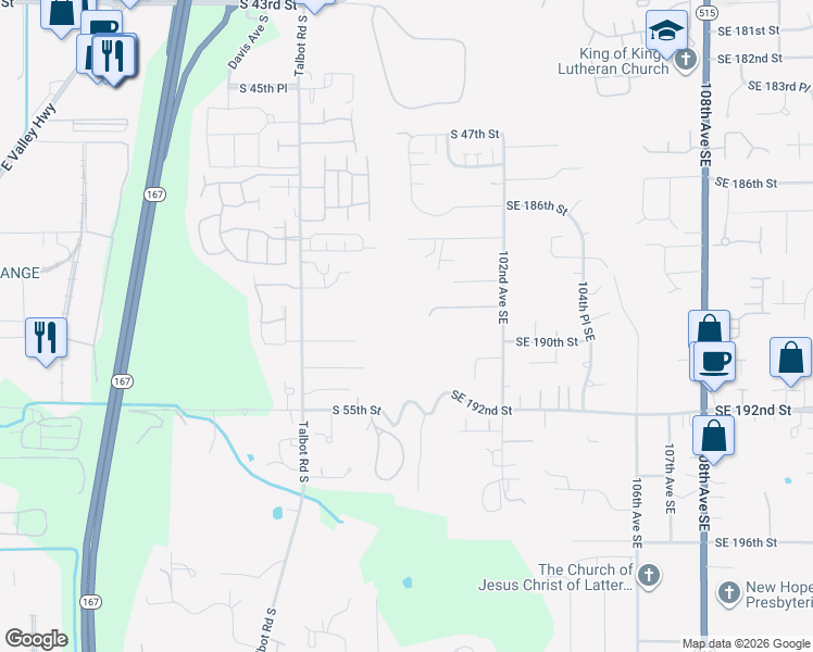 map of restaurants, bars, coffee shops, grocery stores, and more near 701 S 52nd St in Renton