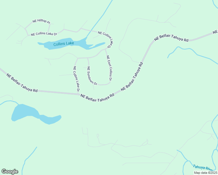 map of restaurants, bars, coffee shops, grocery stores, and more near 240 Northeast East Collins Drive in Tahuya