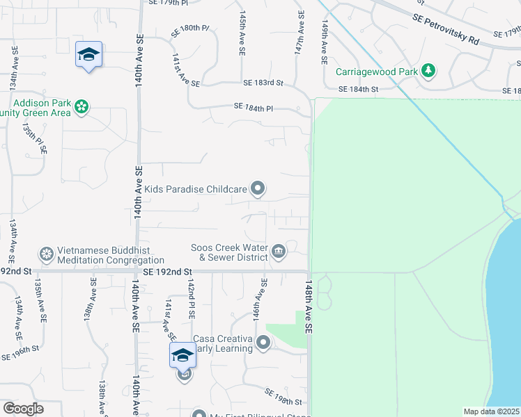 map of restaurants, bars, coffee shops, grocery stores, and more near 18905 146th Avenue Southeast in Renton