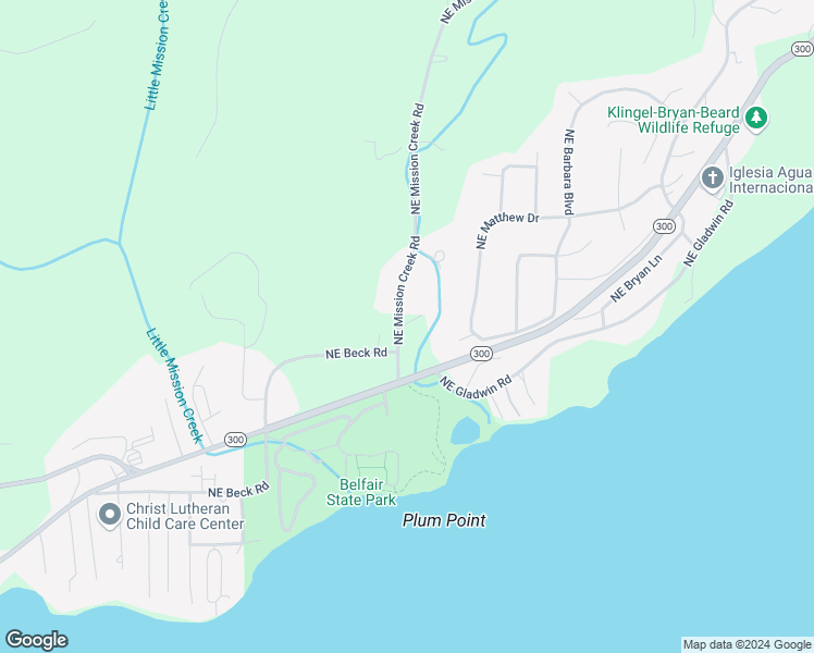 map of restaurants, bars, coffee shops, grocery stores, and more near 100 Northeast Mission Creek Road in Belfair