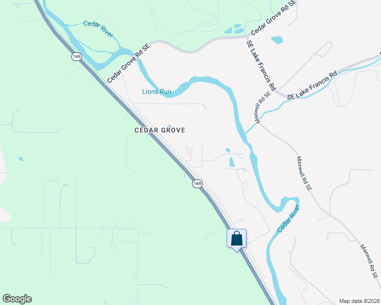 map of restaurants, bars, coffee shops, grocery stores, and more near 18646 Byers Road Southeast in Maple Valley
