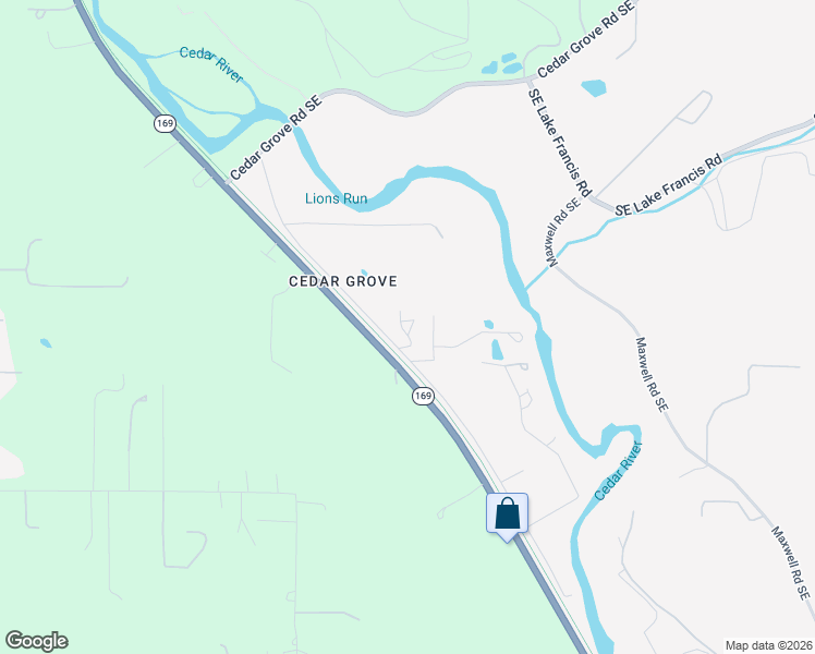 map of restaurants, bars, coffee shops, grocery stores, and more near 18646 Byers Road Southeast in Maple Valley