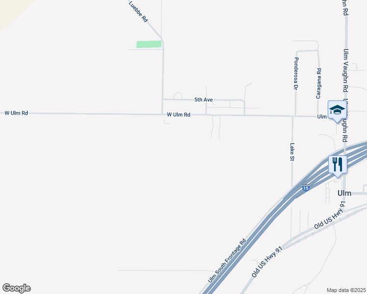 map of restaurants, bars, coffee shops, grocery stores, and more near 70 West Ulm Road in Cascade