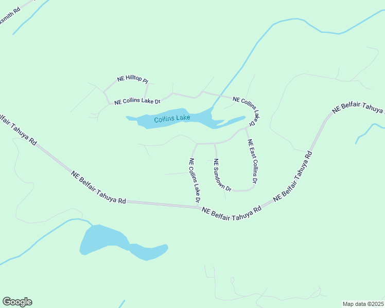 map of restaurants, bars, coffee shops, grocery stores, and more near 200 Northeast Collins Lake Drive in Tahuya