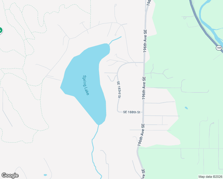 map of restaurants, bars, coffee shops, grocery stores, and more near 18603 East Spring Lake Drive Southeast in Renton