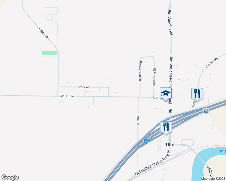 map of restaurants, bars, coffee shops, grocery stores, and more near 429 5th Avenue in Sun River