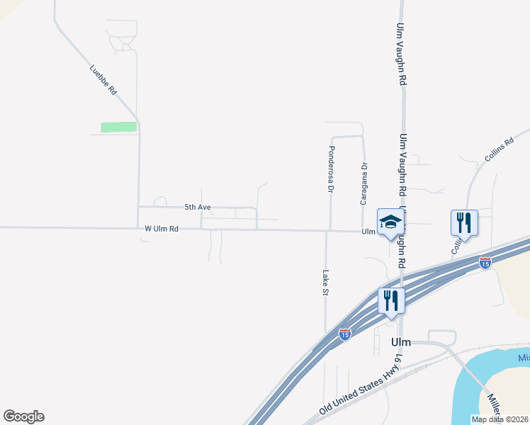 map of restaurants, bars, coffee shops, grocery stores, and more near 429 5th Avenue in Sun River