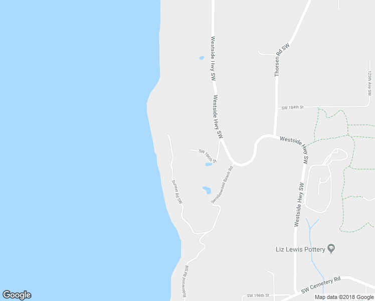 map of restaurants, bars, coffee shops, grocery stores, and more near 13549 Southwest 186th Street in Vashon