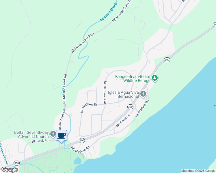 map of restaurants, bars, coffee shops, grocery stores, and more near 361 Northeast Barbara Boulevard in Belfair