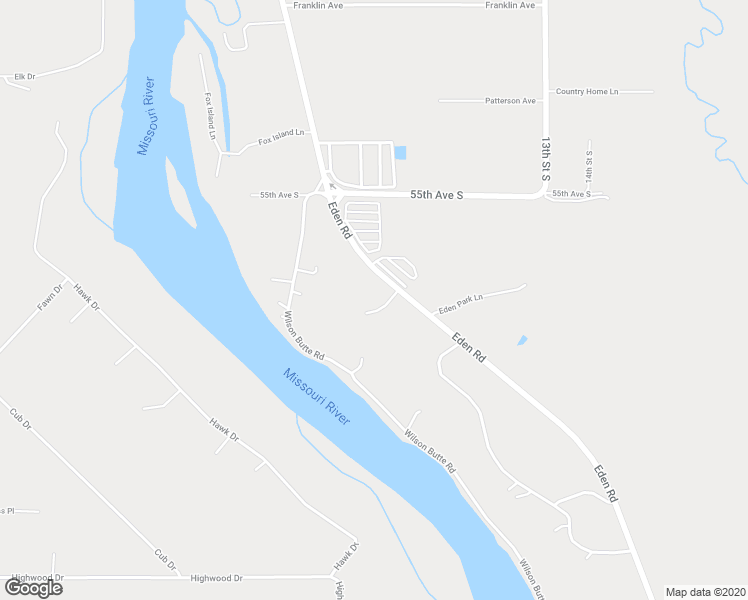 map of restaurants, bars, coffee shops, grocery stores, and more near 24 Eden Road in Great Falls