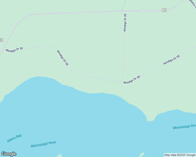 map of restaurants, bars, coffee shops, grocery stores, and more near 18398 Windigo Drive Southeast in Cass Lake