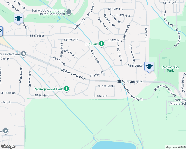 map of restaurants, bars, coffee shops, grocery stores, and more near 17855 156th Place Southeast in Renton