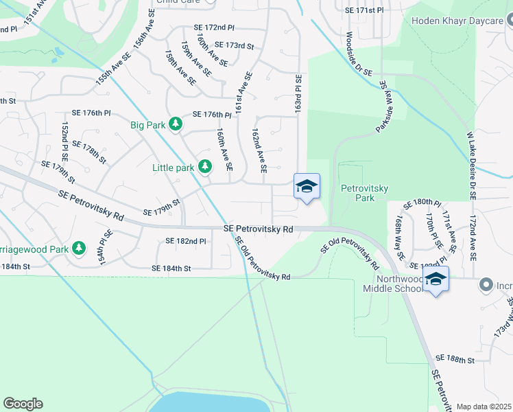 map of restaurants, bars, coffee shops, grocery stores, and more near 18009 161st Court Southeast in Renton