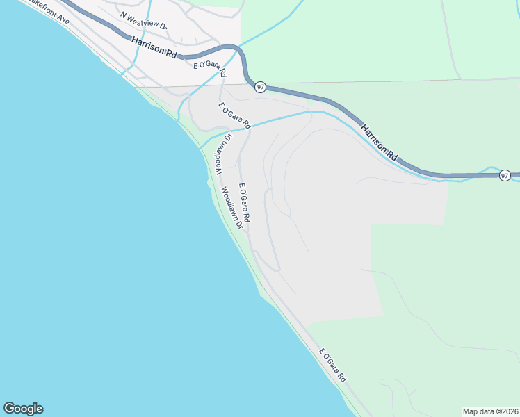 map of restaurants, bars, coffee shops, grocery stores, and more near East O'Gara Road in Harrison