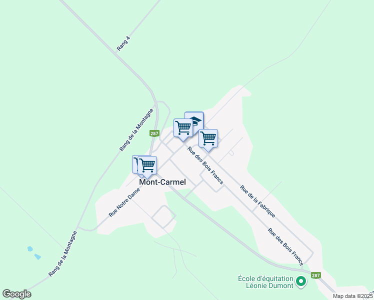 map of restaurants, bars, coffee shops, grocery stores, and more near 10 Rue des Bois Francs in Mont-Carmel