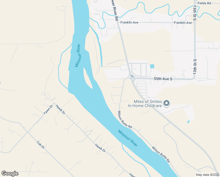 map of restaurants, bars, coffee shops, grocery stores, and more near 11 Wilson Butte Road in Great Falls