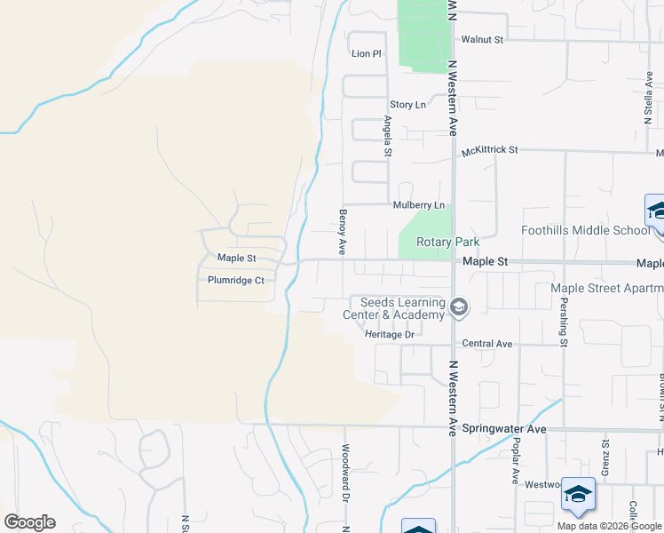 map of restaurants, bars, coffee shops, grocery stores, and more near 2001 Maple Street in Wenatchee