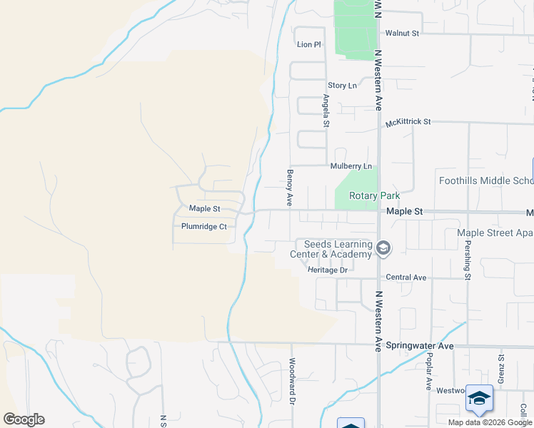 map of restaurants, bars, coffee shops, grocery stores, and more near 2013 Maple Street in Wenatchee