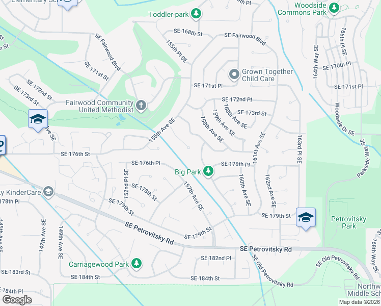 map of restaurants, bars, coffee shops, grocery stores, and more near 17521 157th Place Southeast in Renton