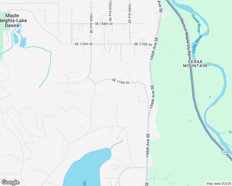 map of restaurants, bars, coffee shops, grocery stores, and more near 19127 Southeast 174th Street in Renton