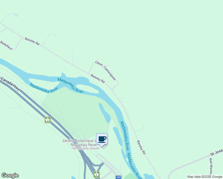 map of restaurants, bars, coffee shops, grocery stores, and more near Baisley Road in Madawaska County