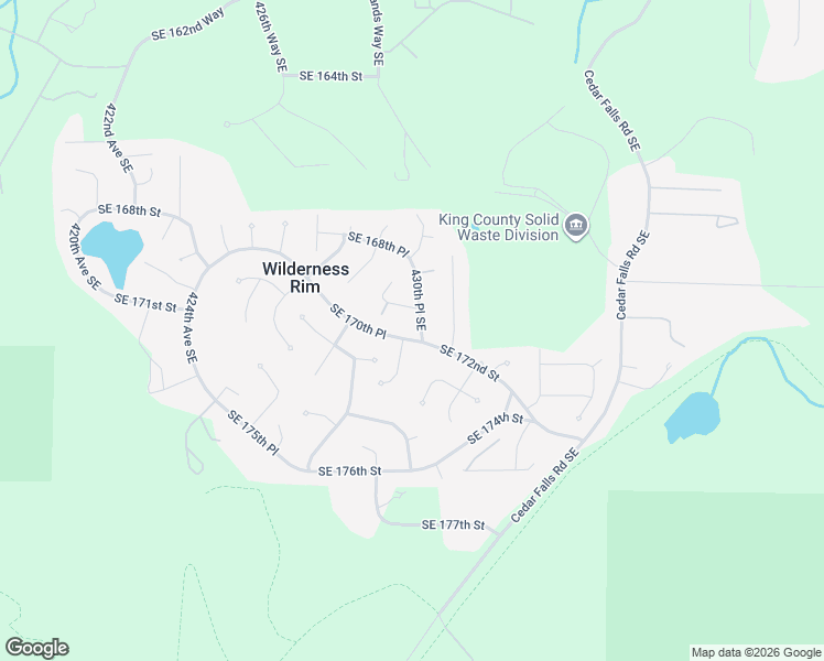 map of restaurants, bars, coffee shops, grocery stores, and more near 43004 Southeast 172nd Street in North Bend