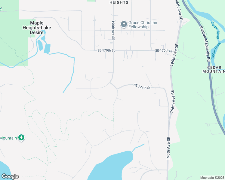 map of restaurants, bars, coffee shops, grocery stores, and more near 18913 Southeast 174th Way in Renton