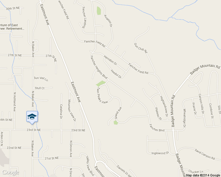 map of restaurants, bars, coffee shops, grocery stores, and more near 2457 Grand Ave in East Wenatchee