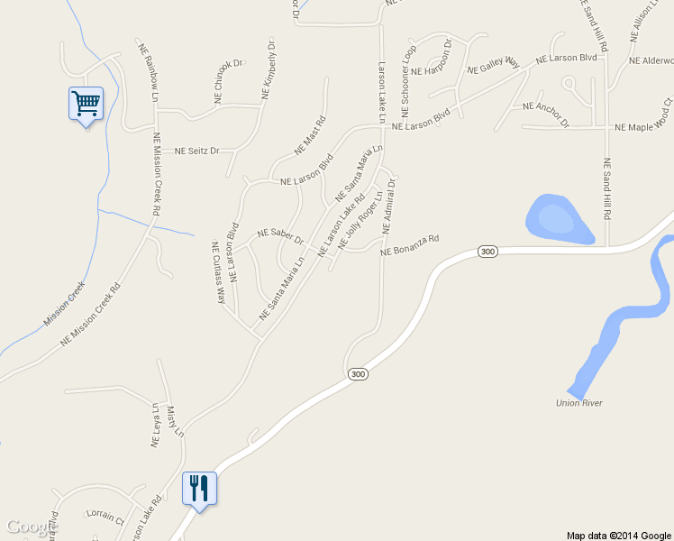 map of restaurants, bars, coffee shops, grocery stores, and more near 241 NE Jolly Roger Ln in Belfair