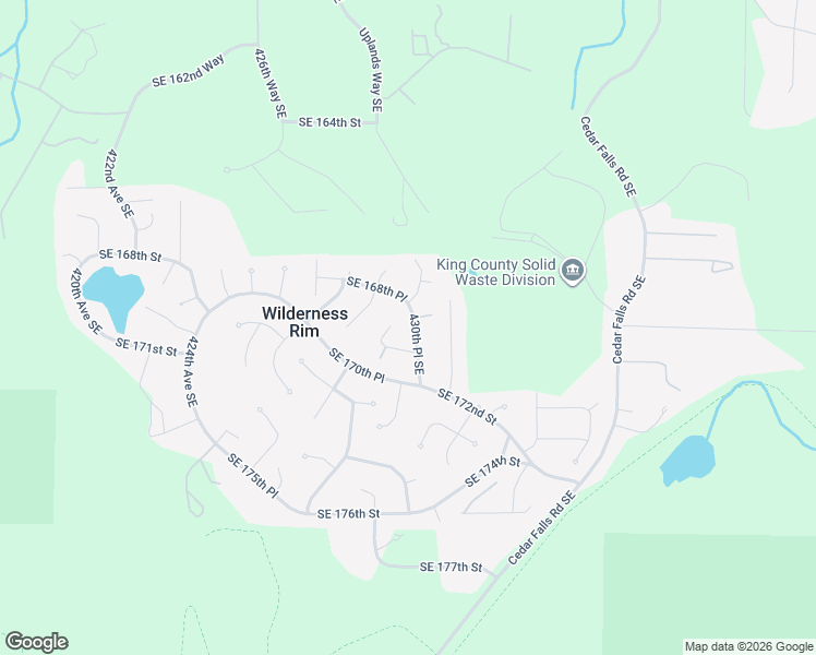 map of restaurants, bars, coffee shops, grocery stores, and more near 16925 430th Place Southeast in North Bend