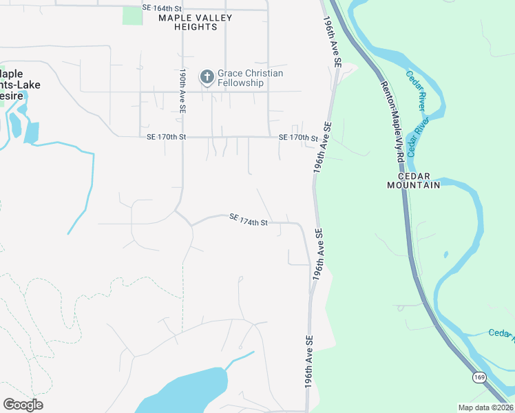 map of restaurants, bars, coffee shops, grocery stores, and more near 19127 Southeast 174th Street in Renton