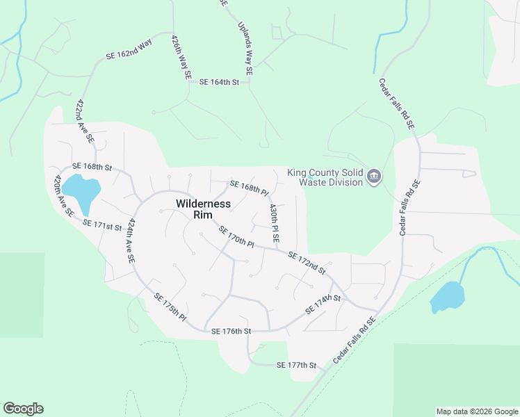 map of restaurants, bars, coffee shops, grocery stores, and more near 42988 Southeast 170th Court in North Bend