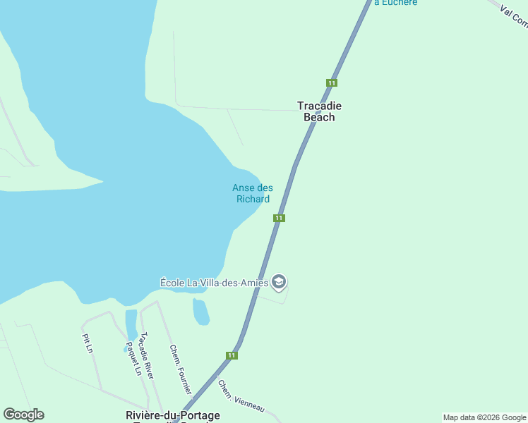 map of restaurants, bars, coffee shops, grocery stores, and more near 6923 New Brunswick 11 in Tracadie Beach