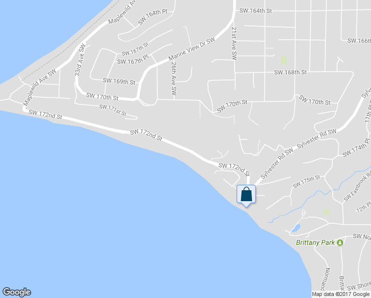 map of restaurants, bars, coffee shops, grocery stores, and more near Southwest 172nd Street in Seattle