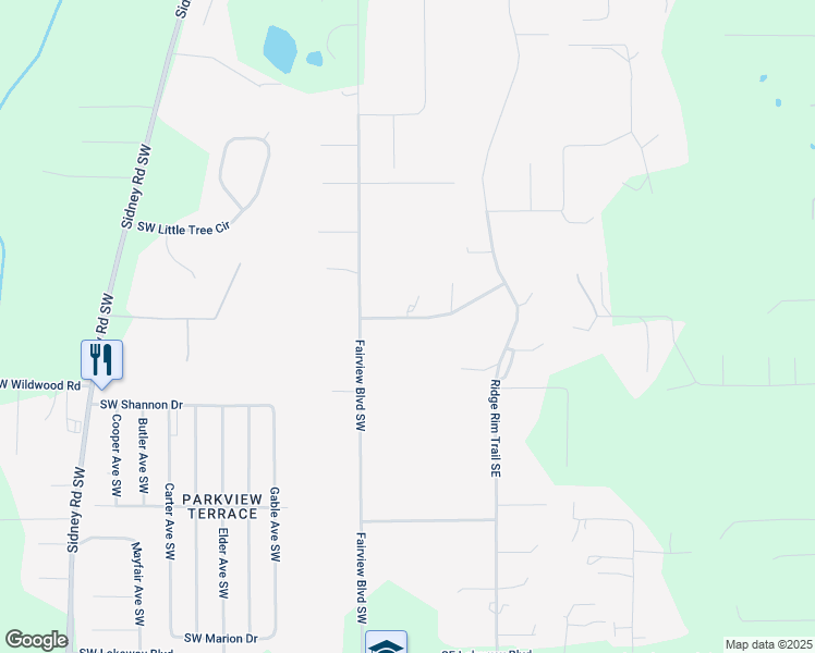 map of restaurants, bars, coffee shops, grocery stores, and more near 24 Southeast Terrace Lane in Port Orchard