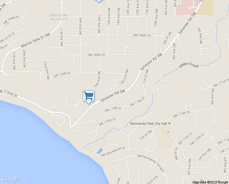 map of restaurants, bars, coffee shops, grocery stores, and more near 17056 12th Place Southwest in Normandy Park