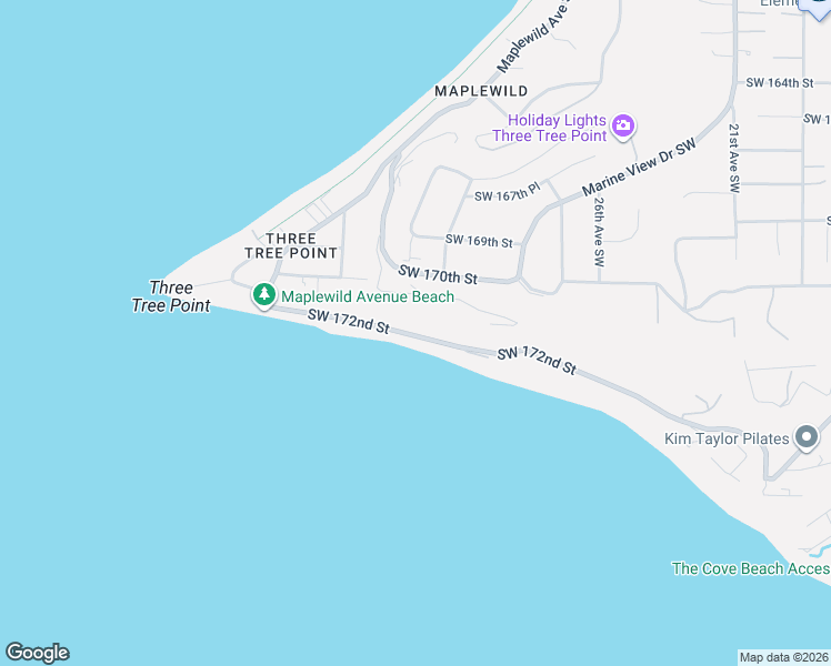map of restaurants, bars, coffee shops, grocery stores, and more near 3122 Southwest 172nd Street in Burien