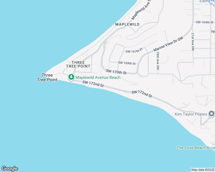 map of restaurants, bars, coffee shops, grocery stores, and more near 3126 Southwest 172nd Street in Burien