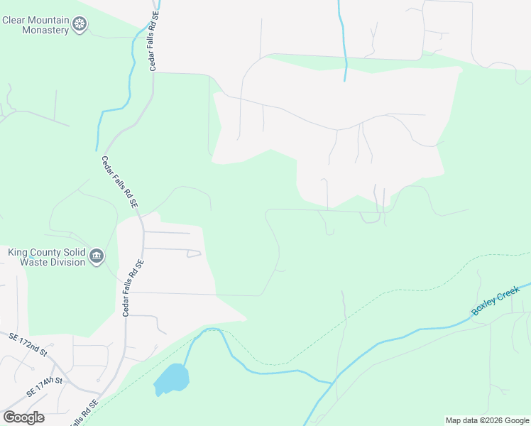 map of restaurants, bars, coffee shops, grocery stores, and more near Southeast 166th Street in King County