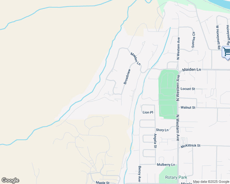 map of restaurants, bars, coffee shops, grocery stores, and more near 2059 Broadcrest Court in Wenatchee