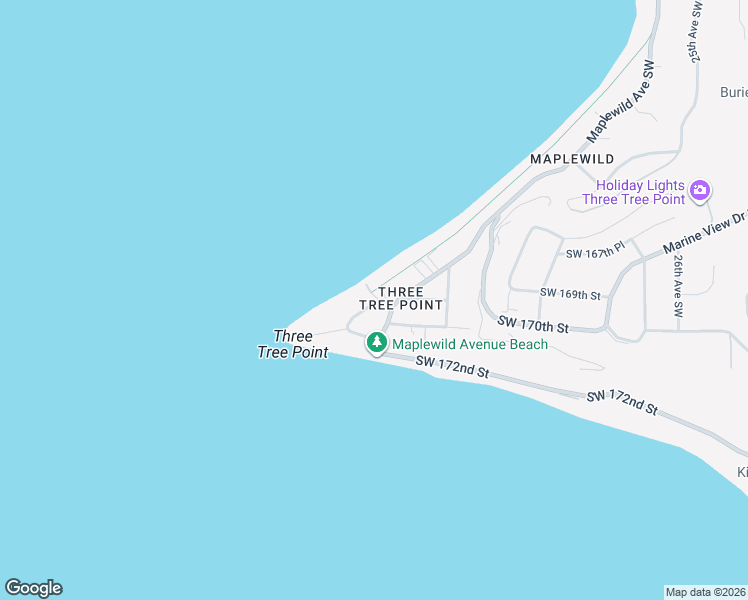 map of restaurants, bars, coffee shops, grocery stores, and more near 3725 Southwest 170th Street in Burien